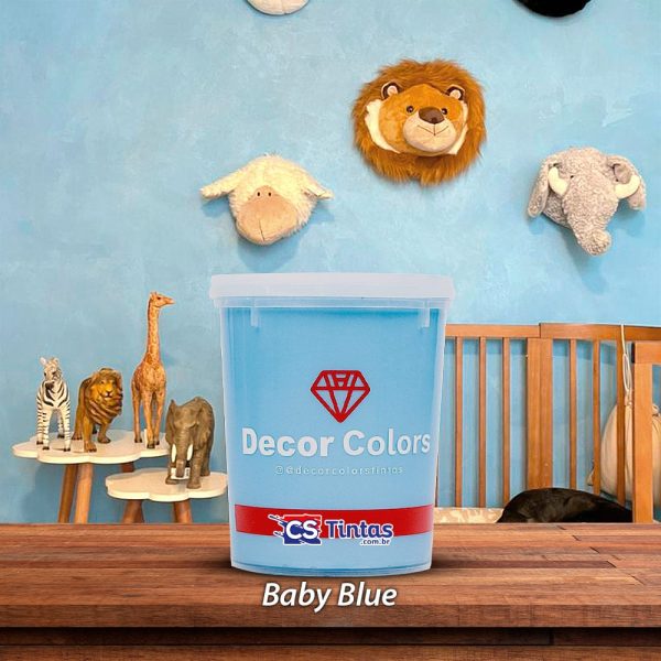 efeito cimento perolizado diamantado decor colors 1,6kg baby blue