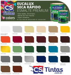 esmalte sintetico secagem rapida eucatex eucalux tabela de cores