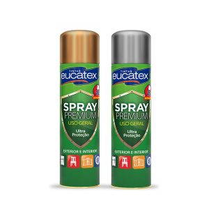 Tinta Spray Multiuso Eucatex 400ml – kit com 2 unidades