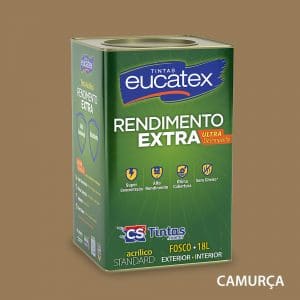 tinta acrilica uso interno e externo alto rendimento eucatex rendimento extra cor camurça 18L melhor preço