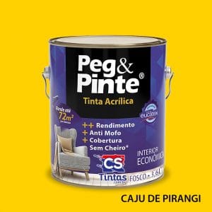 tinta acrilica uso interno eucatex pegpinte cor caju de pirangi 3,6L