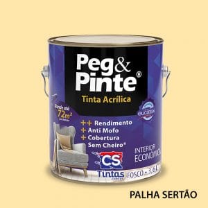 tinta acrilica uso interno eucatex pegpinte cor palha sertao 3,6L